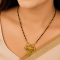 Royal Meenakari Designer Mangalsutra with Fan-Shaped Pendant & Tassels