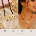 Customized Infinity Double Heart Couple Name Gold Mangalsutra