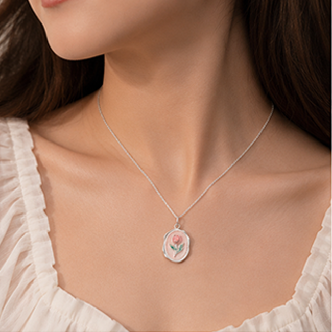 Pack of 6 Aesthetic Korean Silver Charm Pendant Chain Set | Girls Jewelry