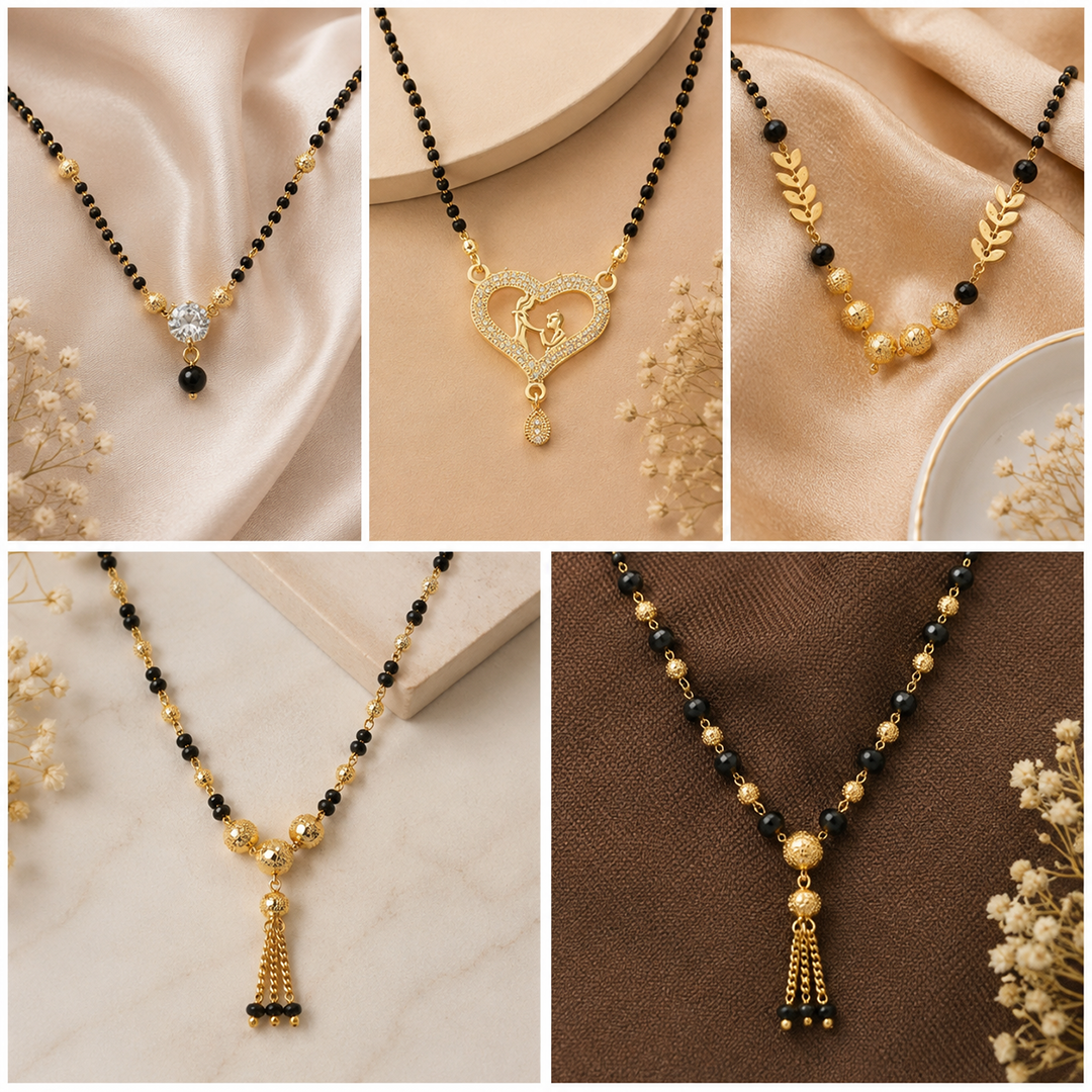 5 Elegant Daily Wear Mangalsutras Combo