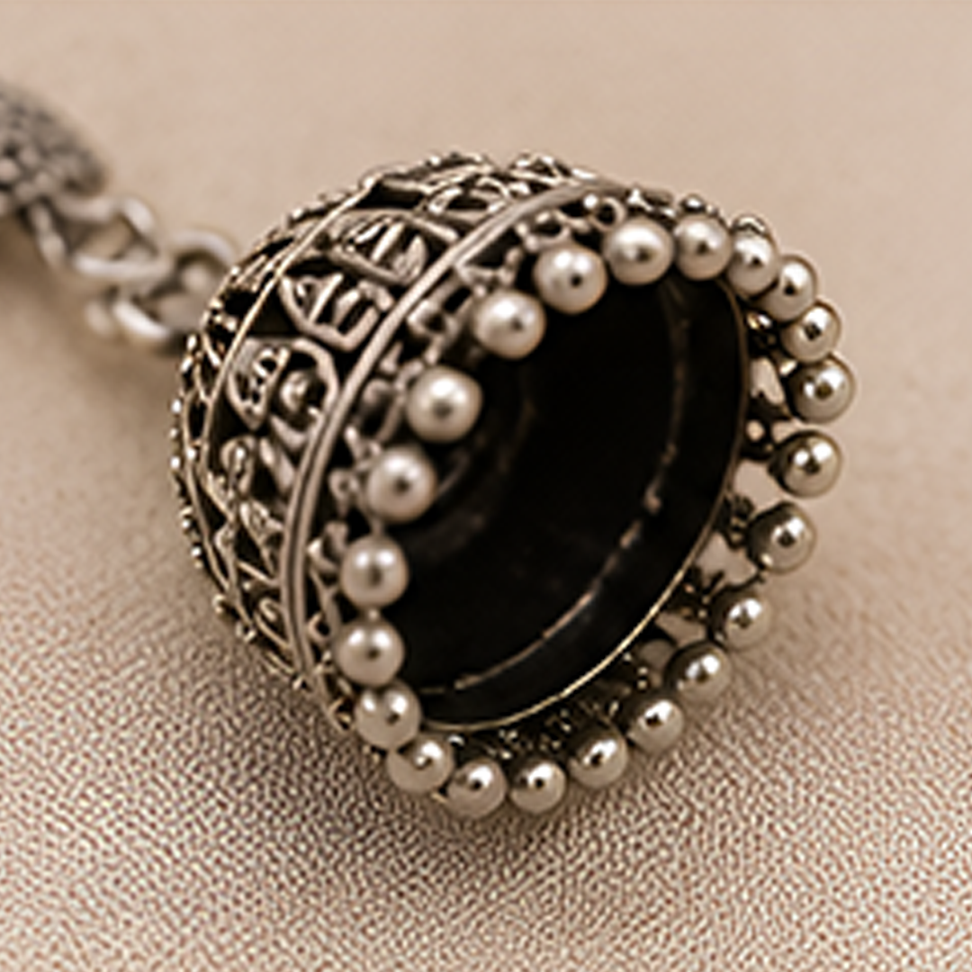 4 Pairs Theme-Based Oxidised Silver Jhumka Combo